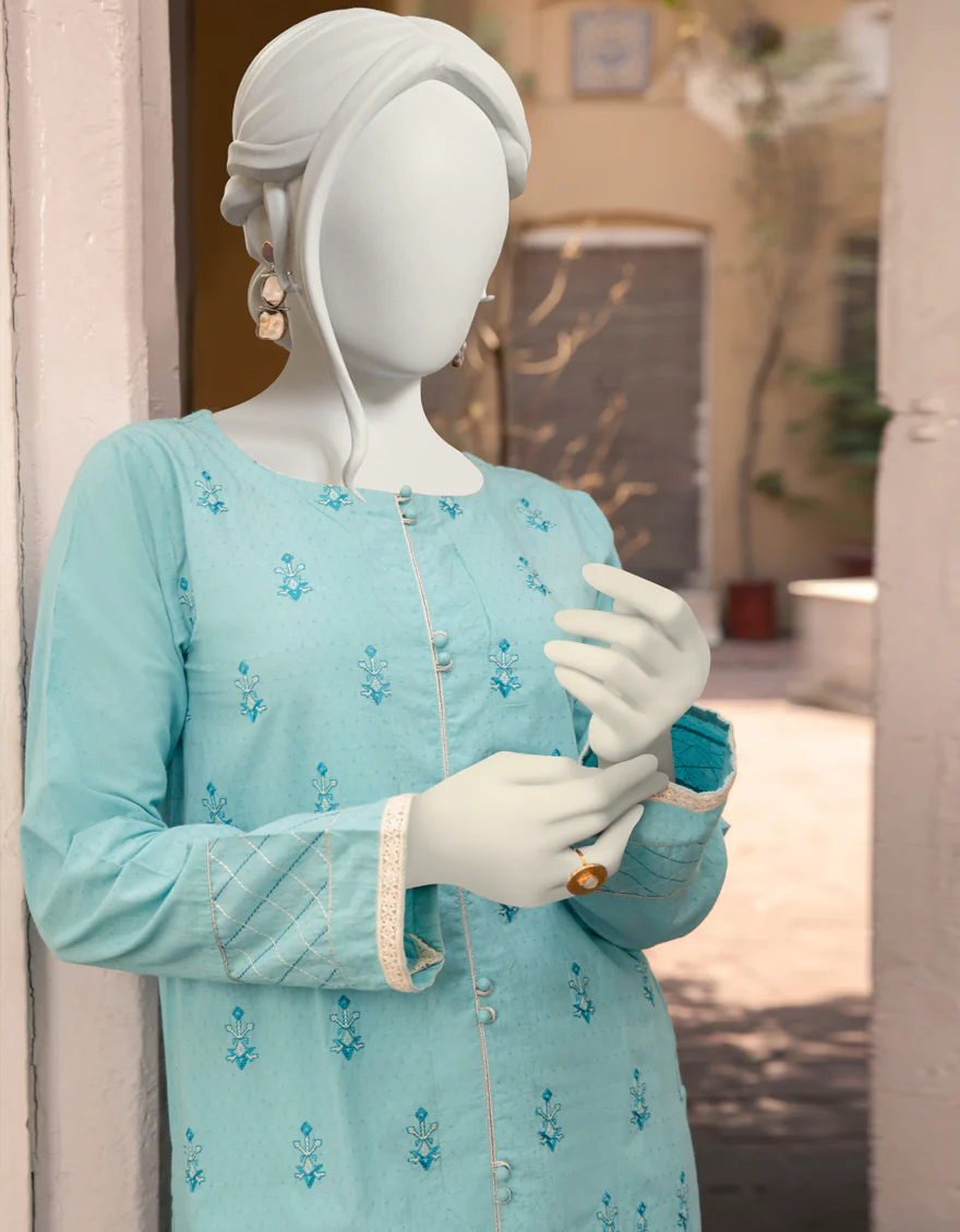 TURQUOISE DOBBY KURTI | JJLK-S-JPWK-US-22-766 FB/MF-571 - Image 4
