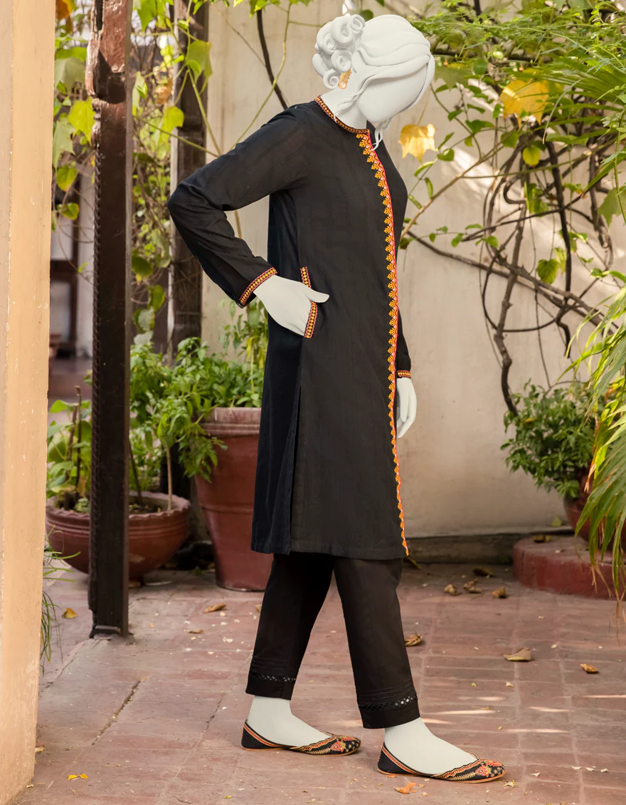 BLACK DOBBY KURTI | JJLK-S-JPWK-US-22-776 FB/MF-571 - Image 4