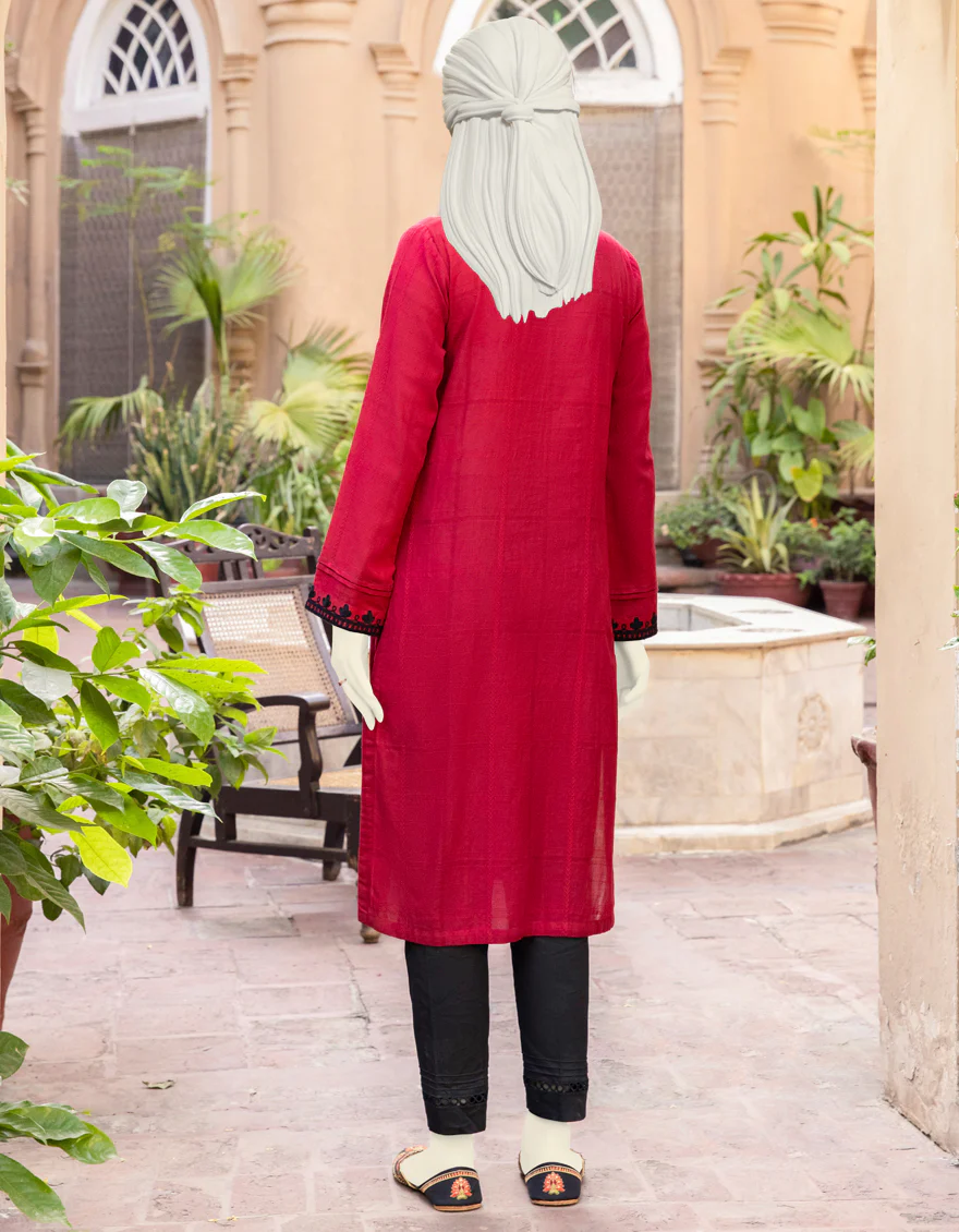 MAROON DOBBY KURTI | JJLK-S-JPWK-US-22-779 FB/MF-573 - Image 2