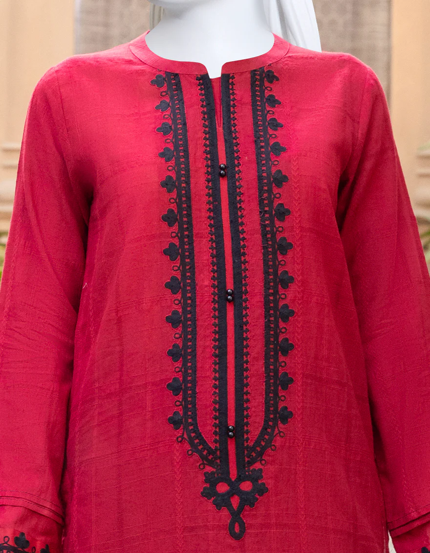 MAROON DOBBY KURTI | JJLK-S-JPWK-US-22-779 FB/MF-573 - Image 3