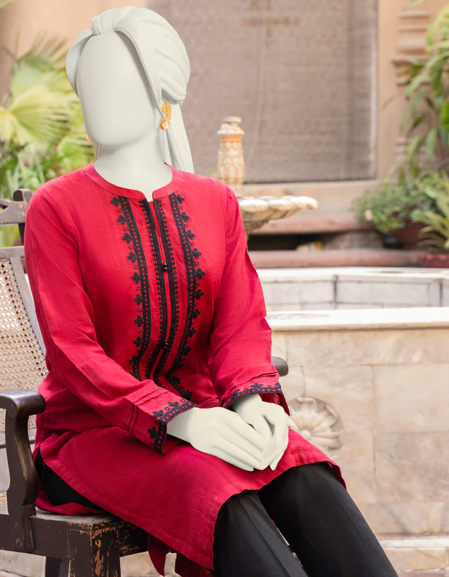 MAROON DOBBY KURTI | JJLK-S-JPWK-US-22-779 FB/MF-573 - Image 4