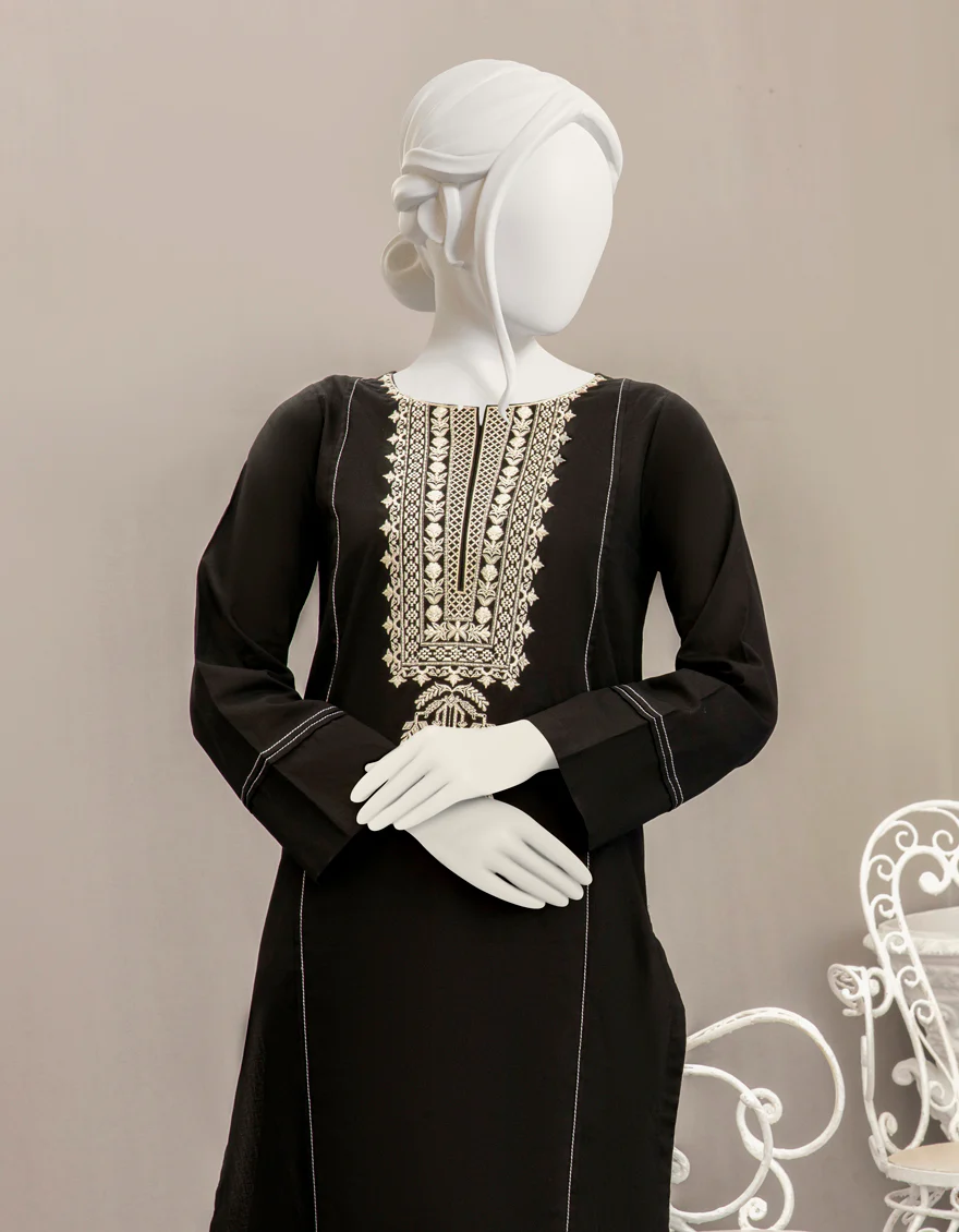 BLACK CAMBRIC KURTI | JJLK-S-JPWK-US-22-791 FB/U5-002 - Image 3
