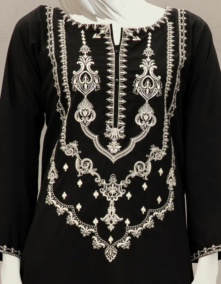 BLACK CAMBRIC KURTI | JJLK-S-JPWK-US-22-792 FB/U5-002 - Image 2