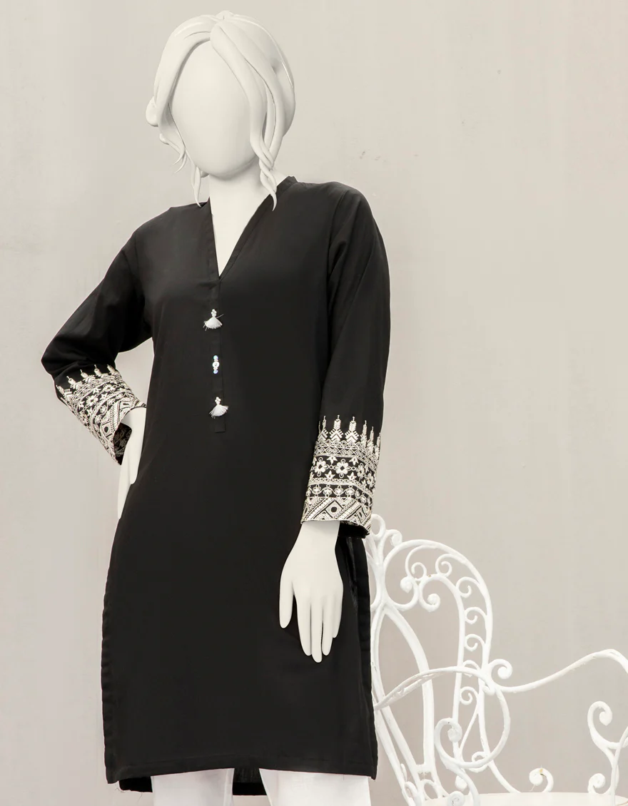 BLACK LAWN KURTI | JJLK-S-JPWK-US-22-793 FB/RFD - Image 3
