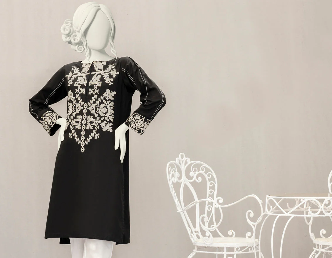BLACK LAWN KURTI | JJLK-S-JPWK-US-22-794 FB/RFD - Image 4