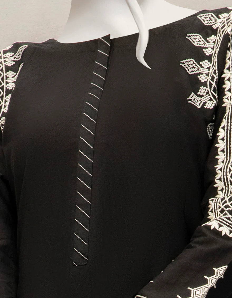 BLACK CAMBRIC KURTI | JJLK-S-JPWK-US-22-795 FB/U5-002 - Image 2