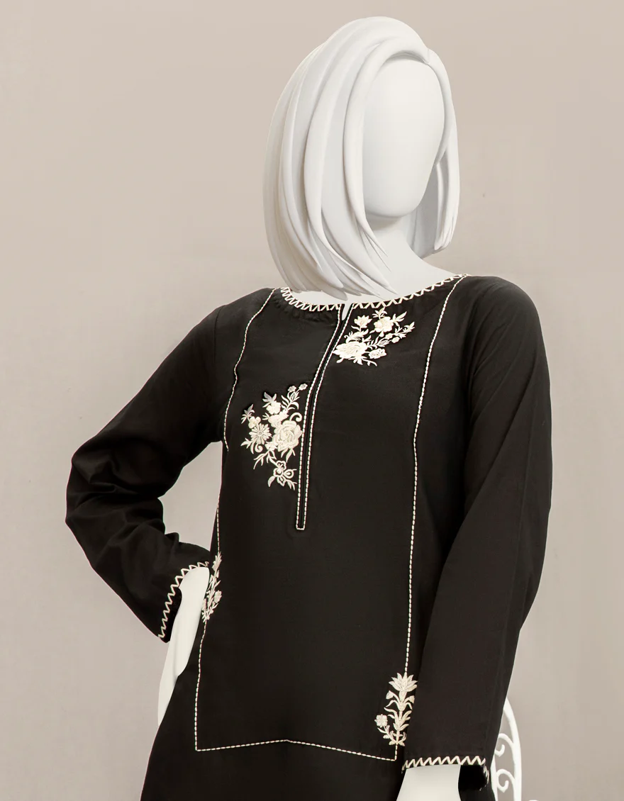 BLACK CAMBRIC KURTI | JJLK-S-JPWK-US-22-796 FB/U5-002 - Image 3