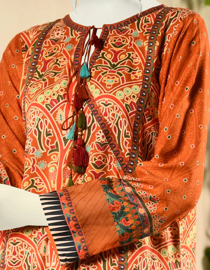 ORANGE CAMBRIC KURTI | JJLK-S-JPWK-US-22-821 FB/SHEESHA - Image 3