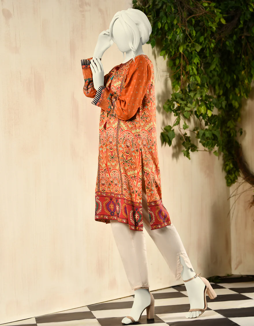 ORANGE CAMBRIC KURTI | JJLK-S-JPWK-US-22-821 FB/SHEESHA - Image 4