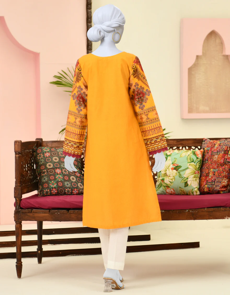 YELLOW LAWN KURTI | JJLK-S-JPWK-US-23-881 FB/ZALIA - Image 2