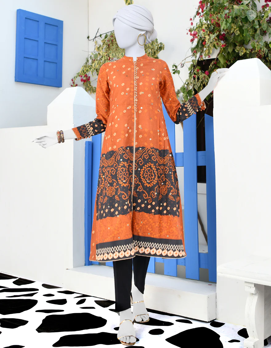 RUST CAMBRIC KURTI | JJLK-S-JPWK-US-23-890 FB/SURKH