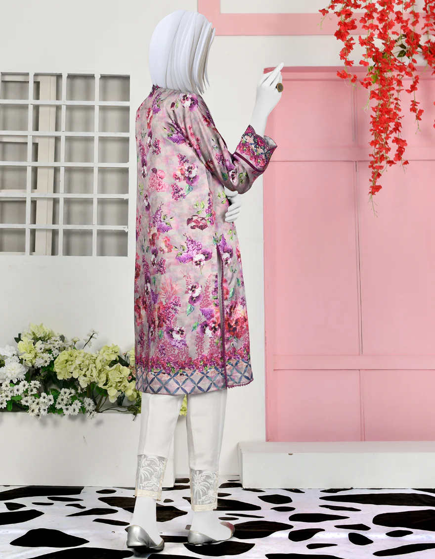 PURPLE SILK KURTI | JJLK-S-JPWK-US-23-892 FB/LILAC - Image 2