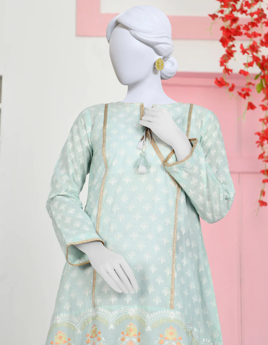 AQUA COTTON KURTI | JJLK-S-JPWK-US-23-893 FB/FF-461 - Image 2