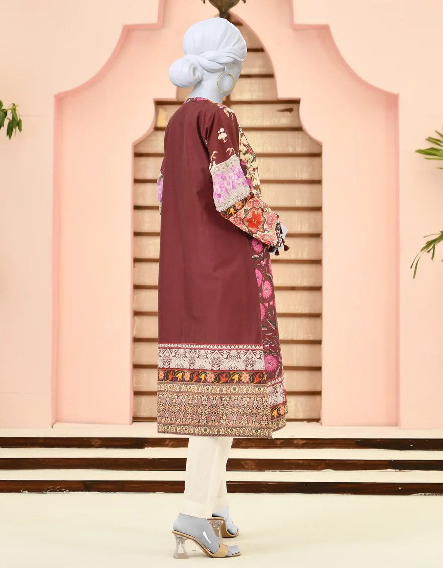 MAROON CAMBRIC KURTI | JJLK-S-JPWK-US-23-895 FB/NAUVRI - Image 2