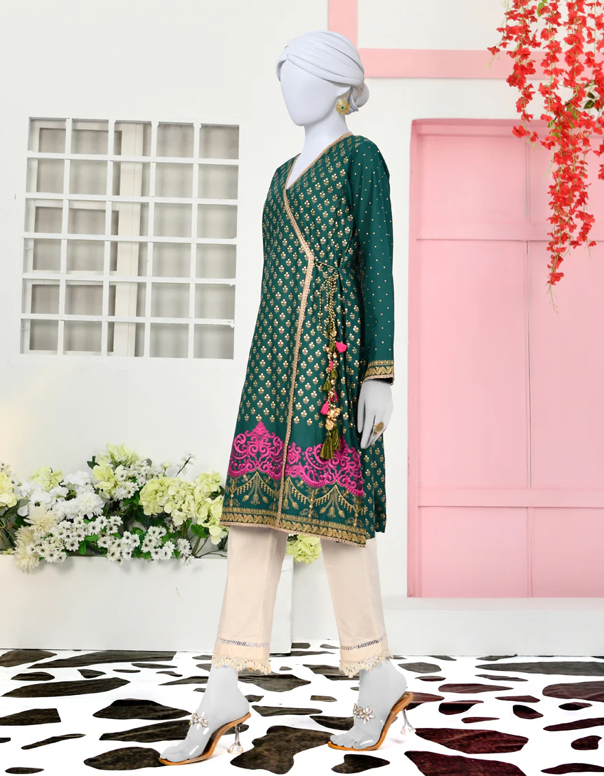 GREEN COTTON KURTI | JJLK-S-JPWK-US-23-897 FB/FF-461 - Image 2