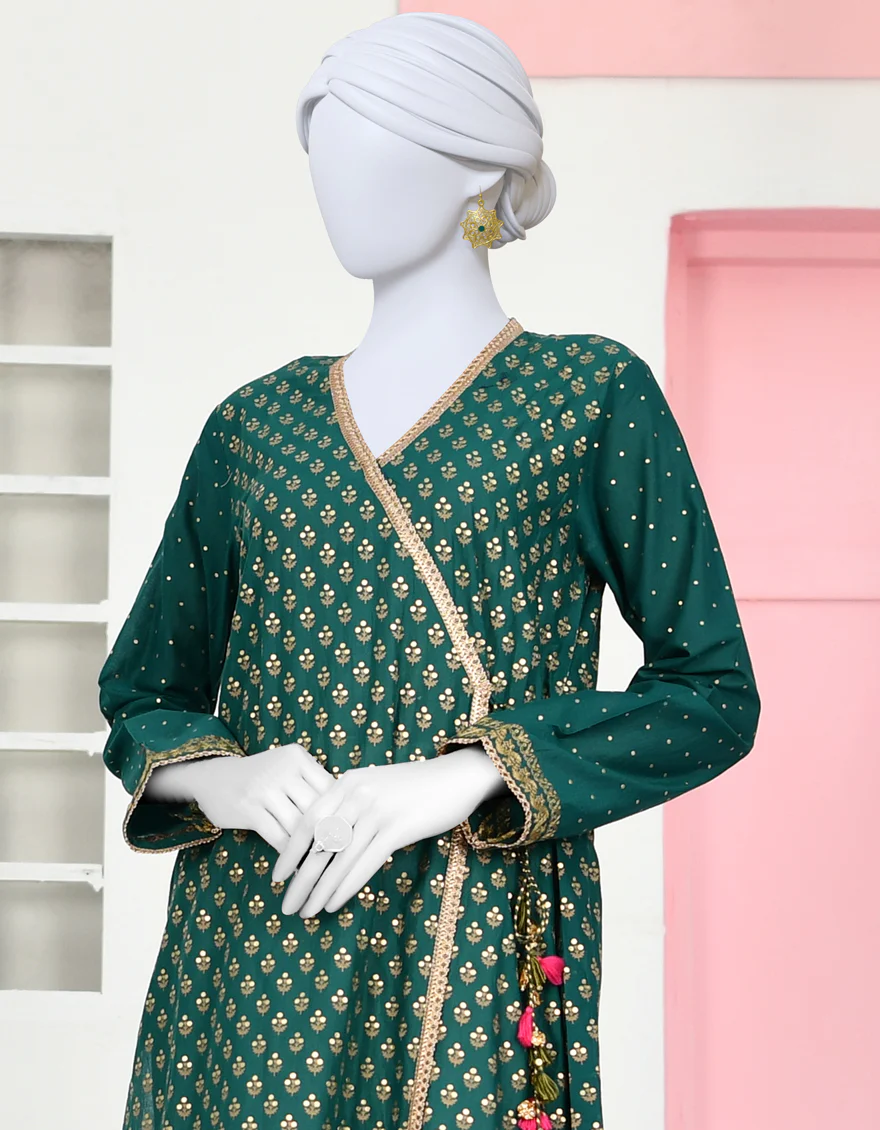 GREEN COTTON KURTI | JJLK-S-JPWK-US-23-897 FB/FF-461 - Image 4