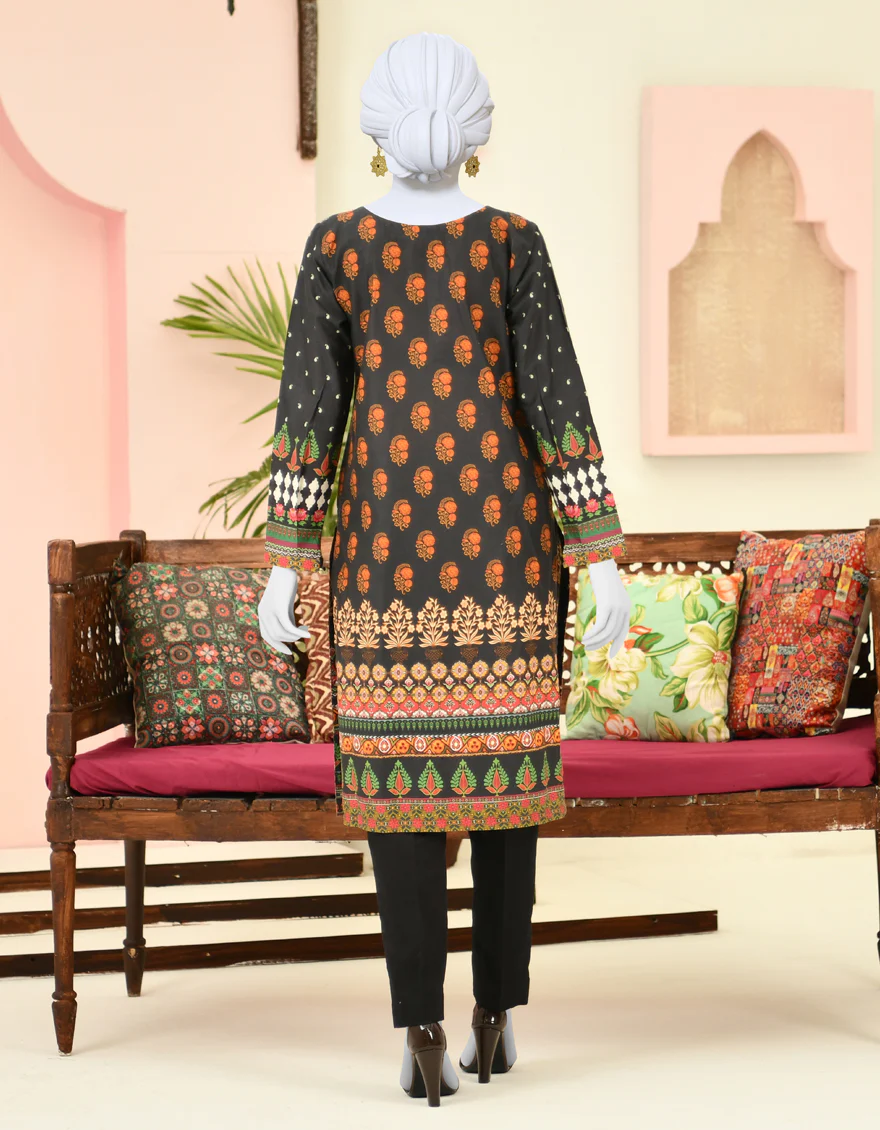 BLACK LAWN KURTI | JJLK-S-JPWK-US-23-911 FB/LUMI - Image 2
