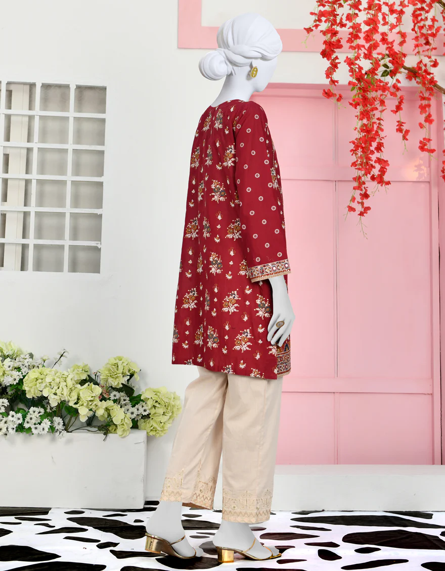 MAROON COTTON KURTI | JJLK-S-JPWK-US-23-912 FB/FF-461 - Image 2