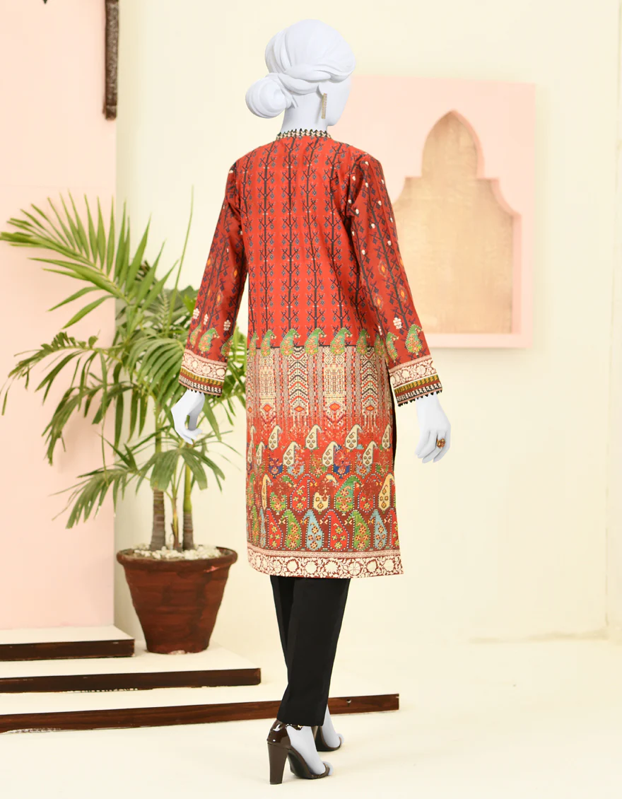 RED CAMBRIC KURTI | JJLK-S-JPWK-US-23-915 FB/AROMA - Image 2