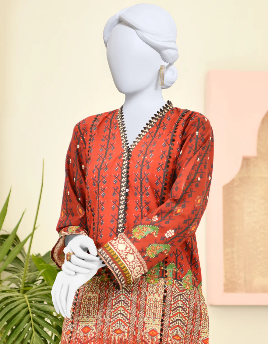 RED CAMBRIC KURTI | JJLK-S-JPWK-US-23-915 FB/AROMA - Image 3