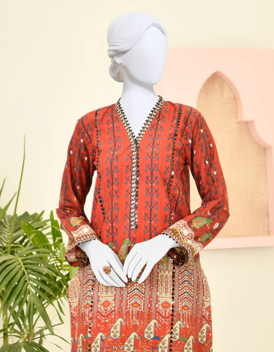 RED CAMBRIC KURTI | JJLK-S-JPWK-US-23-915 FB/AROMA - Image 4