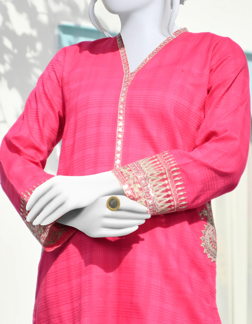 PINK DOBBY KURTI | JJLK-S-JPWK-US-23-917 FB/JN-386 - Image 3