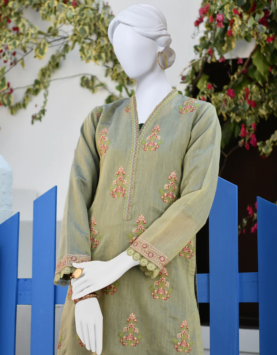 GREEN COTTON KURTI | JJLK-S-JPWK-US-23-932 FB/PAPER COTTON - Image 4