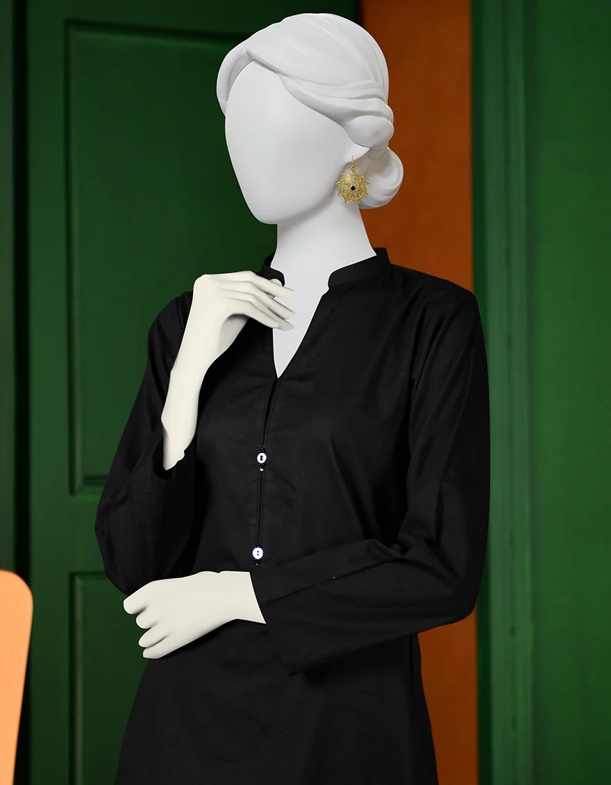 BLACK LAWN KURTI | JJLK-S-JPWK-US-23-933 FB/RFD - Image 2