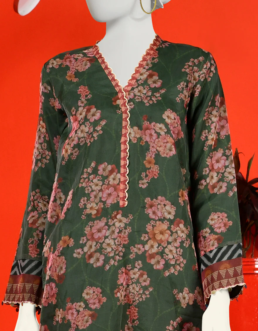 GREEN KURTI | JJLK-S-JPWK-US-23-954 FB/BRONZE - Image 2