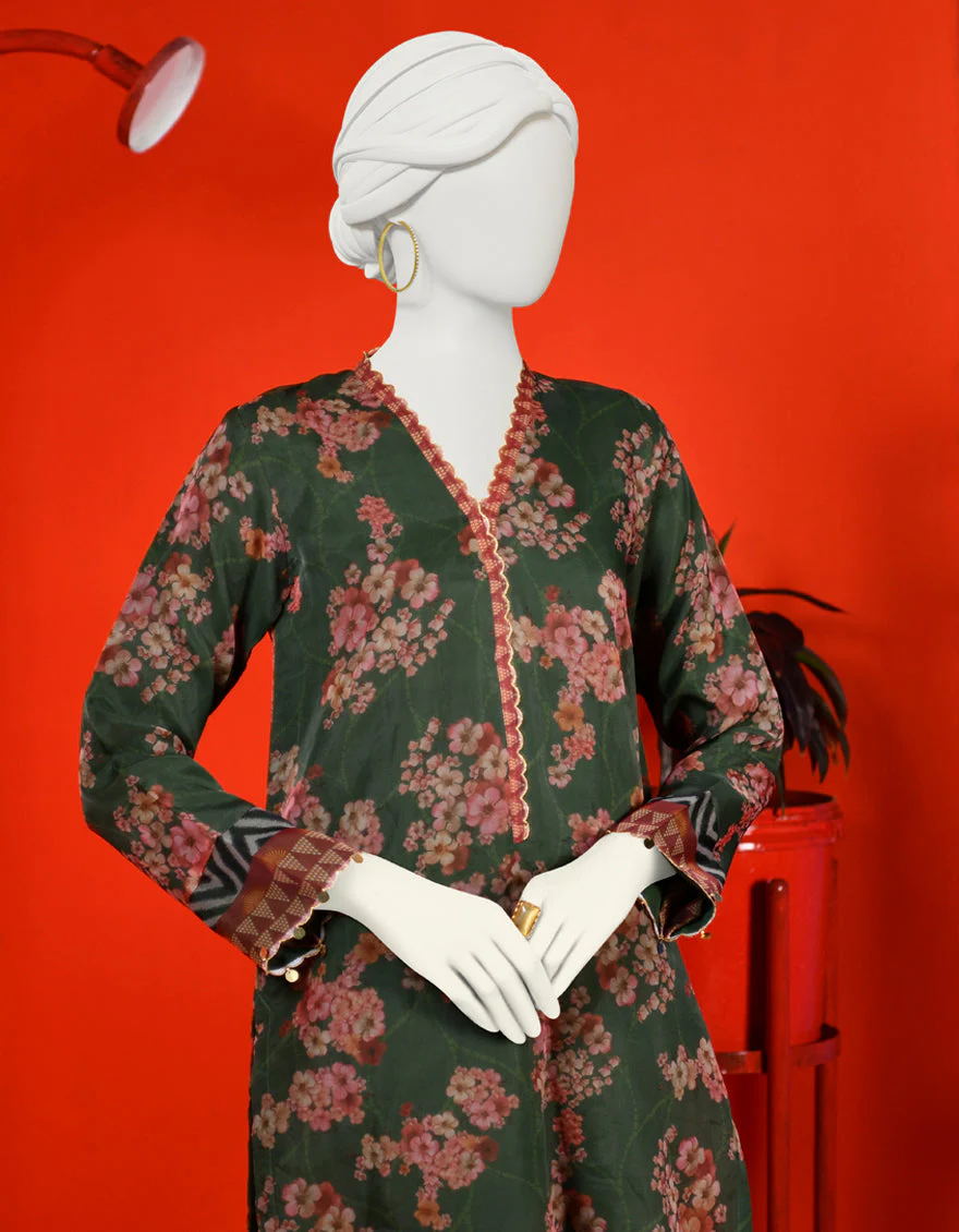 GREEN KURTI | JJLK-S-JPWK-US-23-954 FB/BRONZE - Image 3
