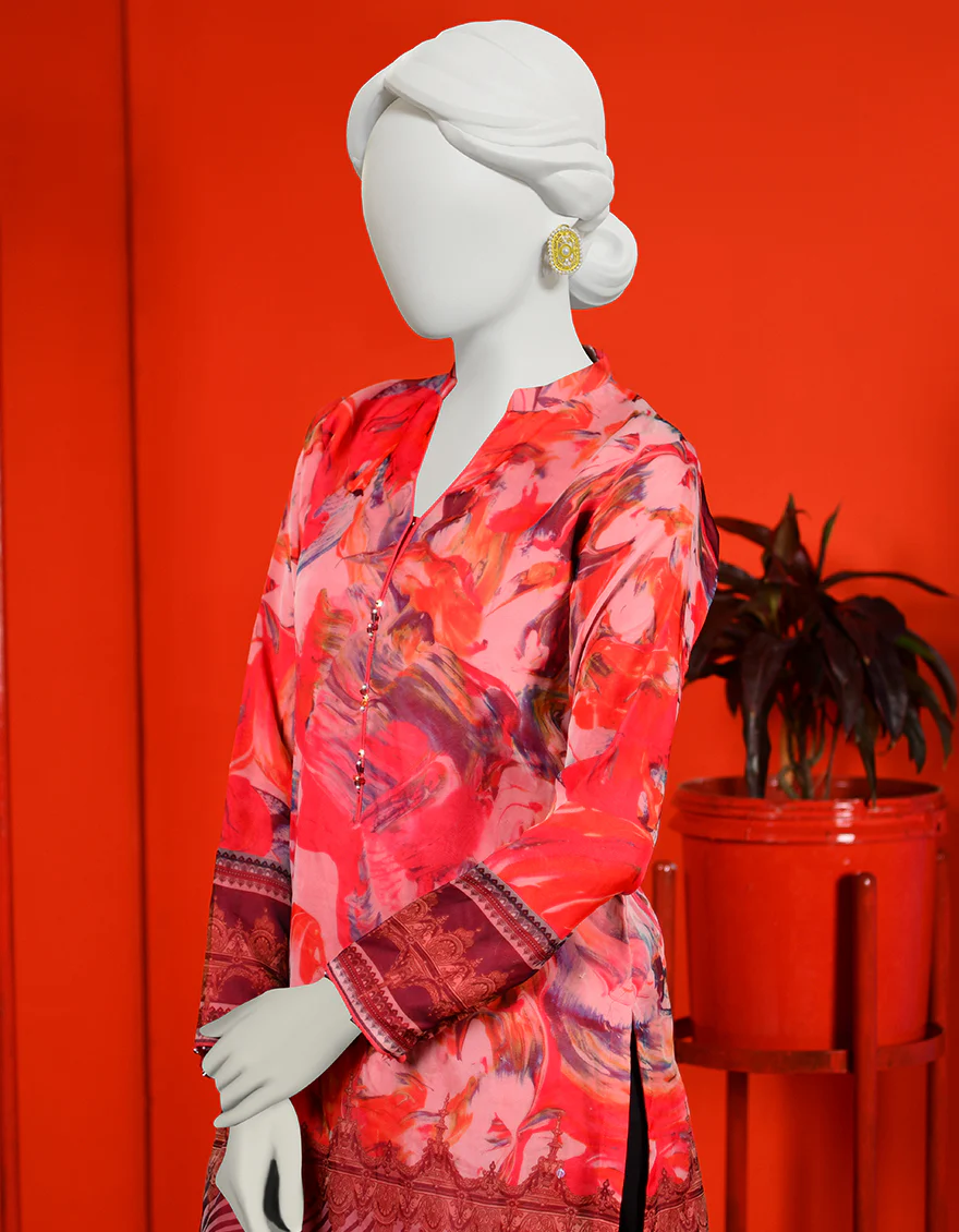 PINK ORGANZA KURTI | JJLK-S-JPWK-US-23-955 FB/CITRUS - Image 2