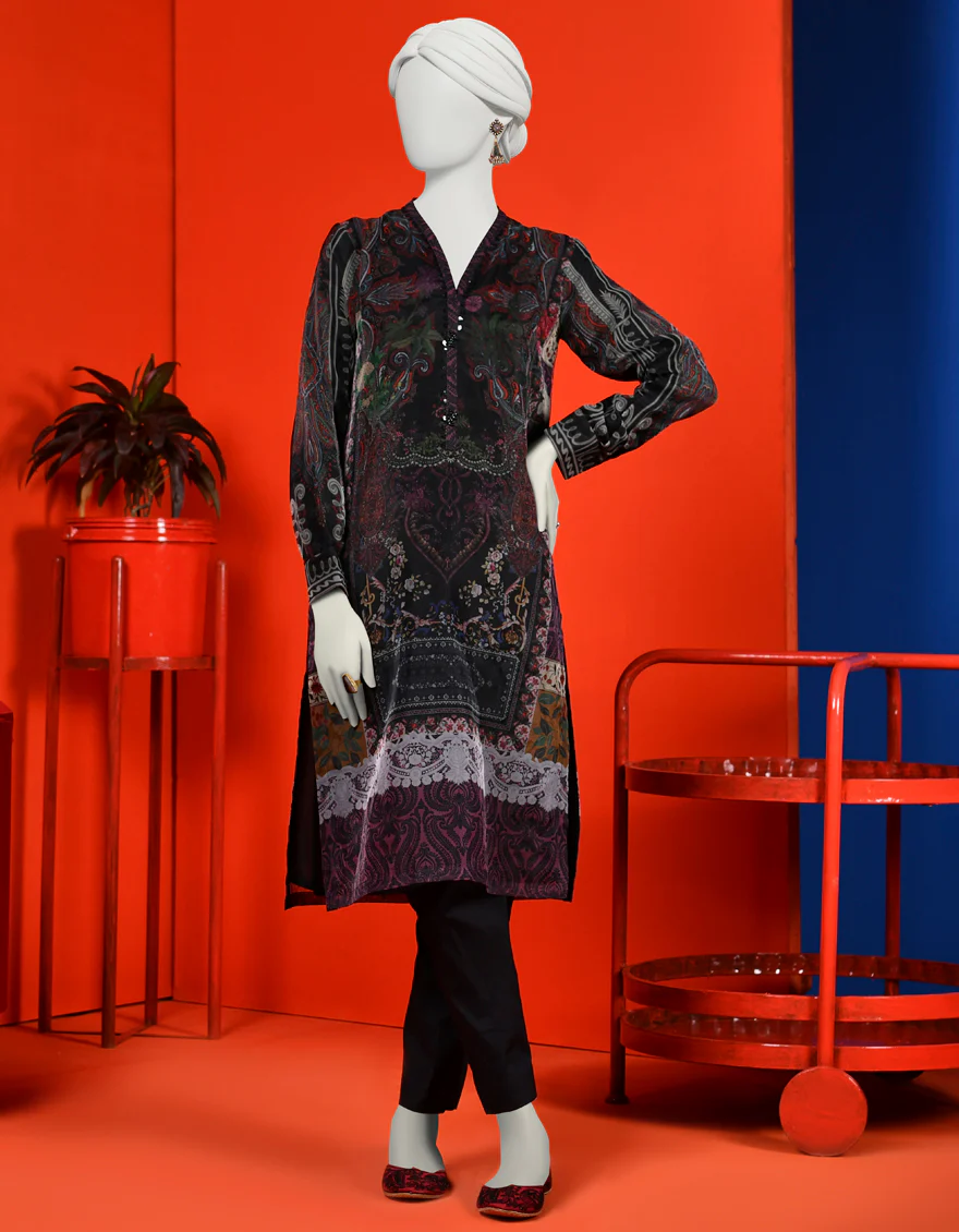 BLACK ORGANZA KURTI | JJLK-S-JPWK-US-23-956 FB/GOTHIL