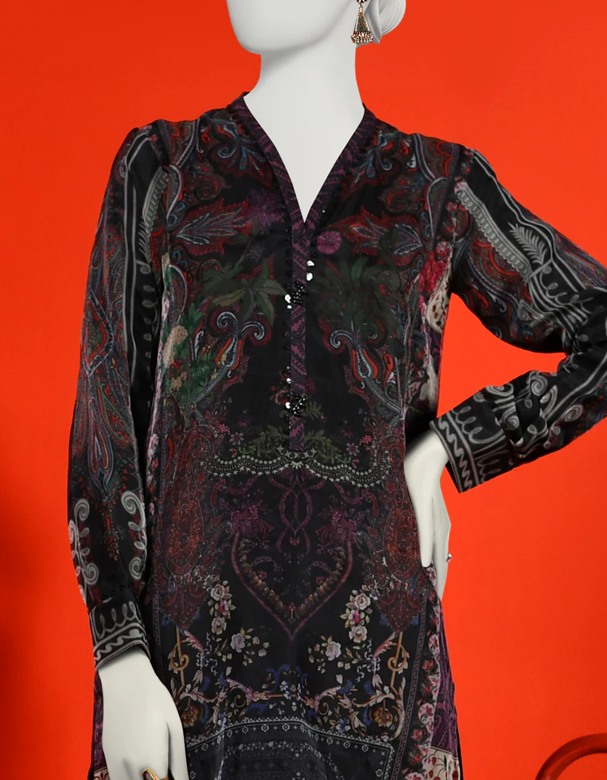 BLACK ORGANZA KURTI | JJLK-S-JPWK-US-23-956 FB/GOTHIL - Image 2