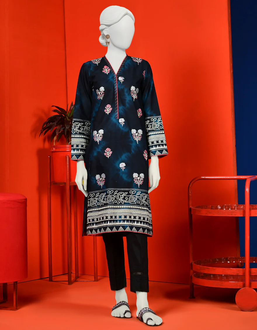 TEAL LAWN KURTI | JJLK-S-JPWK-US-23-966 FB/RFD