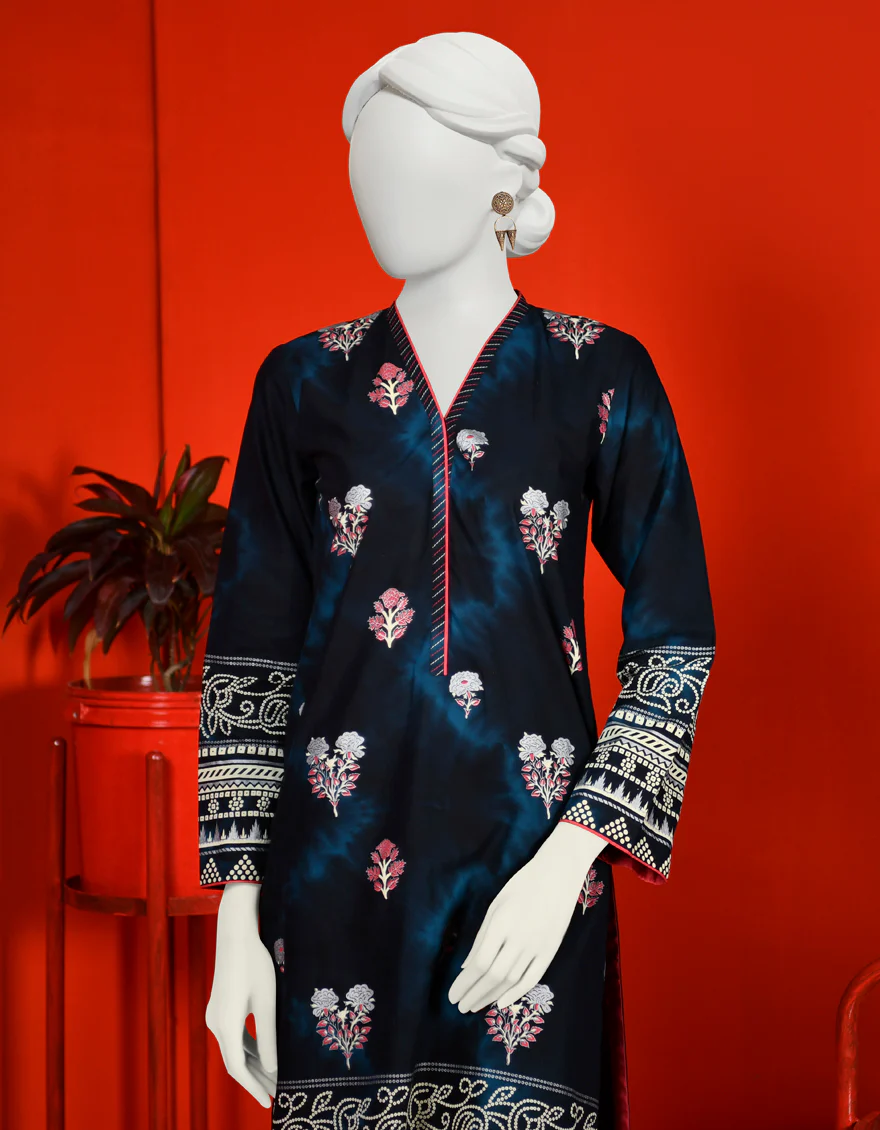 TEAL LAWN KURTI | JJLK-S-JPWK-US-23-966 FB/RFD - Image 2