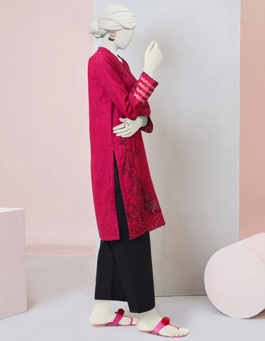 PINK COTTON KURTI | JJLK-S-JPWK-US-23-972 FB/DOBBY - Image 2