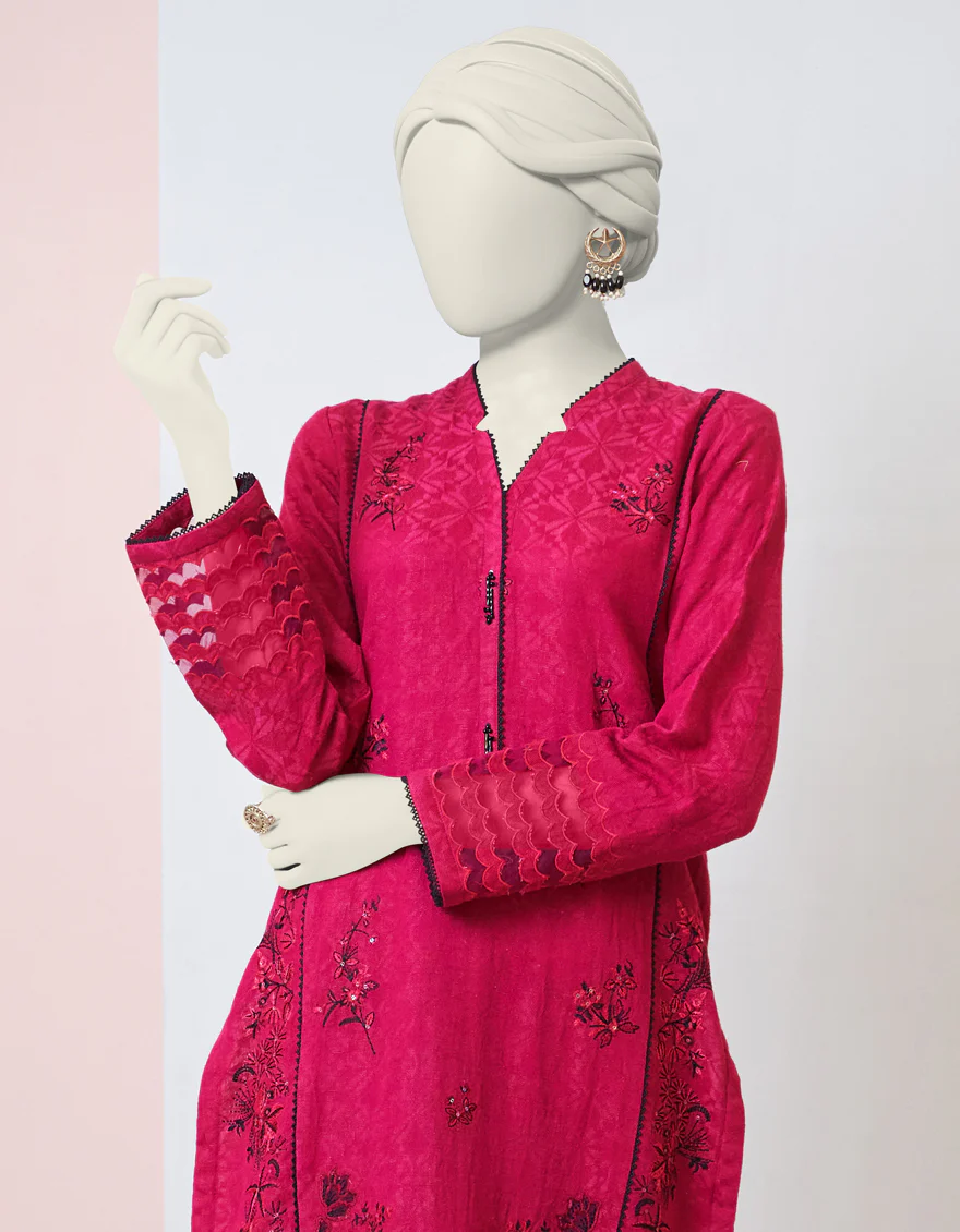 PINK COTTON KURTI | JJLK-S-JPWK-US-23-972 FB/DOBBY - Image 3