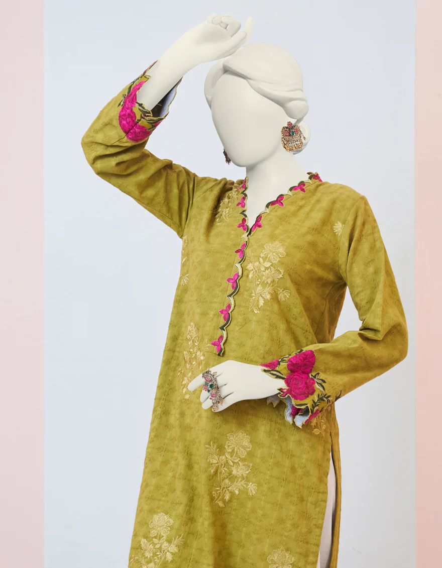 GREEN COTTON KURTI | JJLK-S-JPWK-US-23-973 FB/JA-951 - Image 3