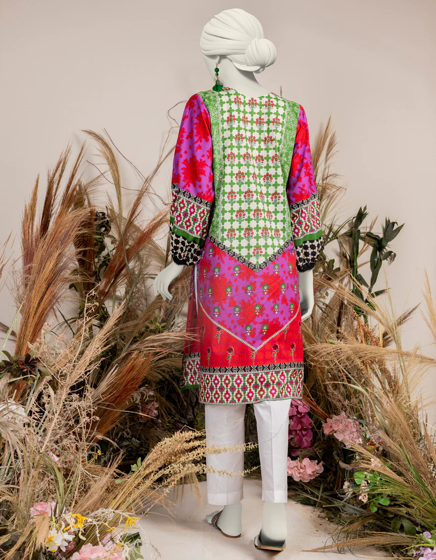 GREEN PRINTED KURTI | JJLK-S-JPWS-24-3012 FB/DASTAN-1 - Image 3