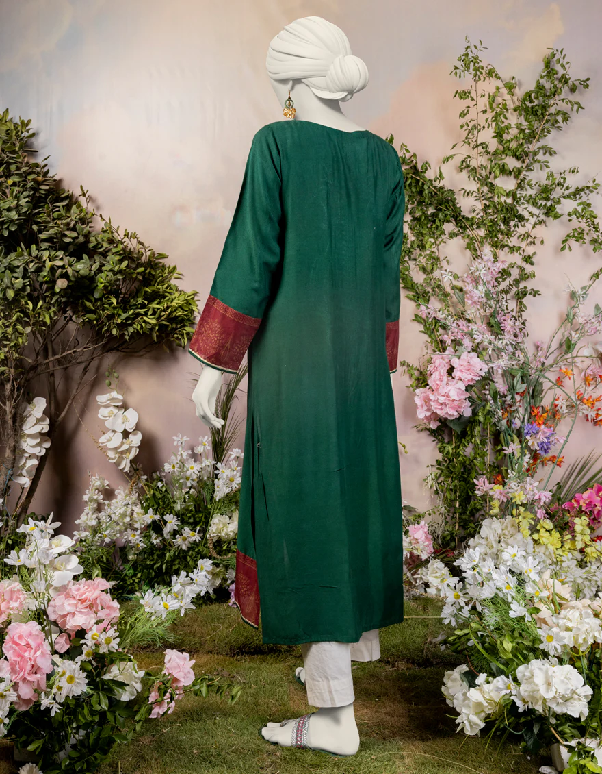 GREEN KHADDI KURTI | JJLK-S-JPWS-24-3022 FB/GOTTA VINTAGE-01 - Image 2