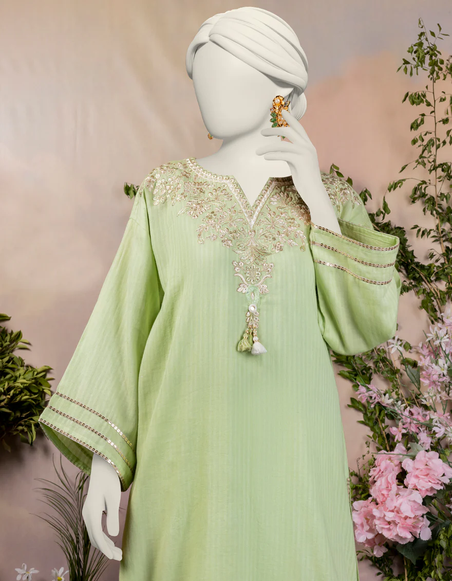 GREEN TEXTURED KURTI | JJLK-S-JPWS-24-3027 FB/PEARL-1 - Image 3