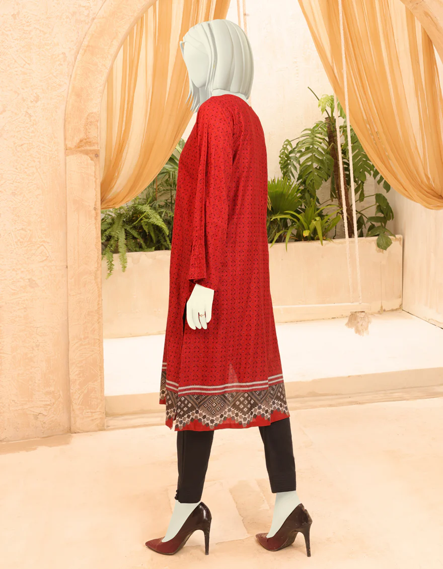 RED CAMBRIC KURTI | JJLK-S-JPWS-US-22-3003 FB/MIRIELLE - Image 2