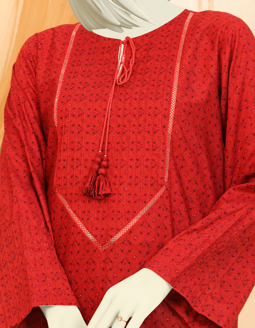 RED CAMBRIC KURTI | JJLK-S-JPWS-US-22-3003 FB/MIRIELLE - Image 3