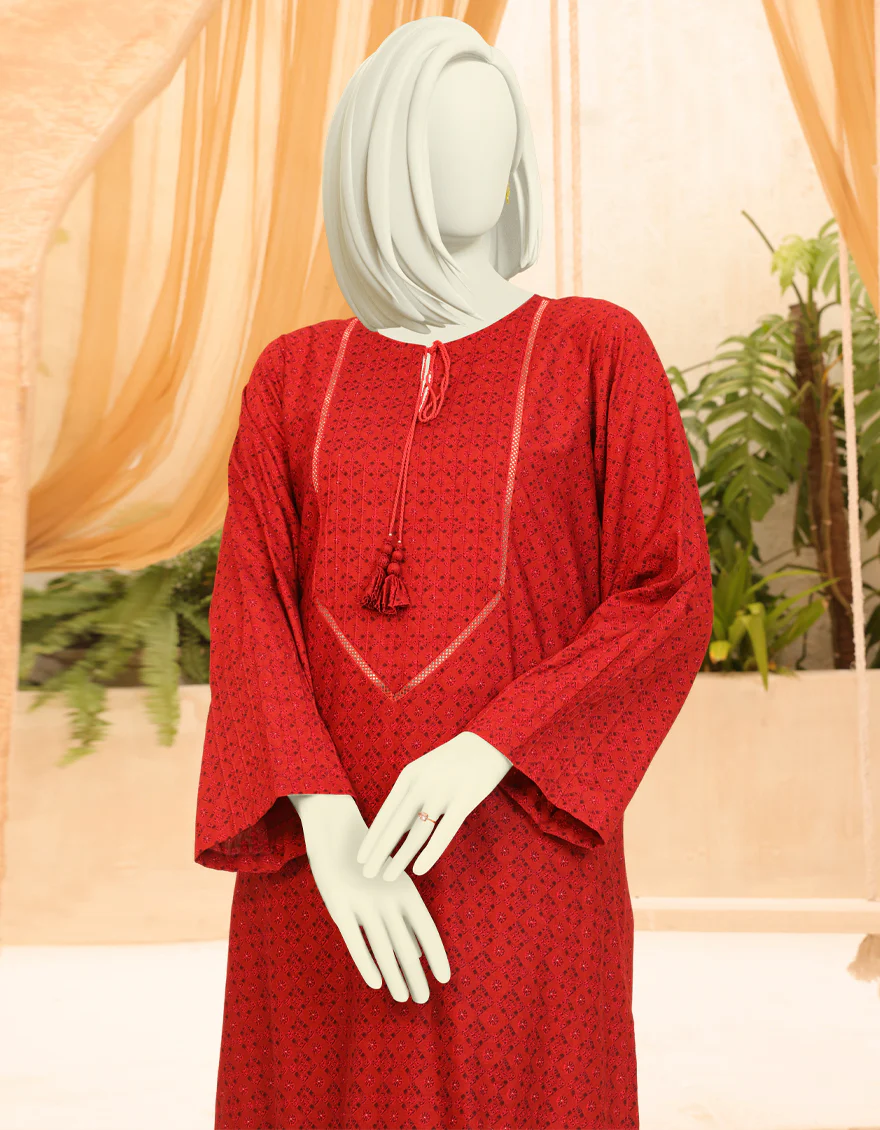 RED CAMBRIC KURTI | JJLK-S-JPWS-US-22-3003 FB/MIRIELLE - Image 4
