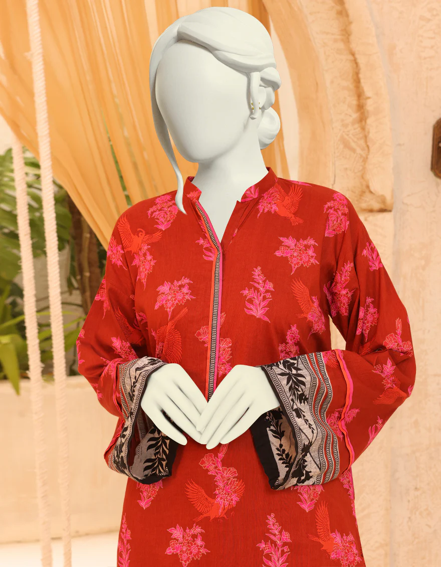 ORANGE CAMBRIC KURTI | JJLK-S-JPWS-US-22-3004 FB/MATHILED - Image 3