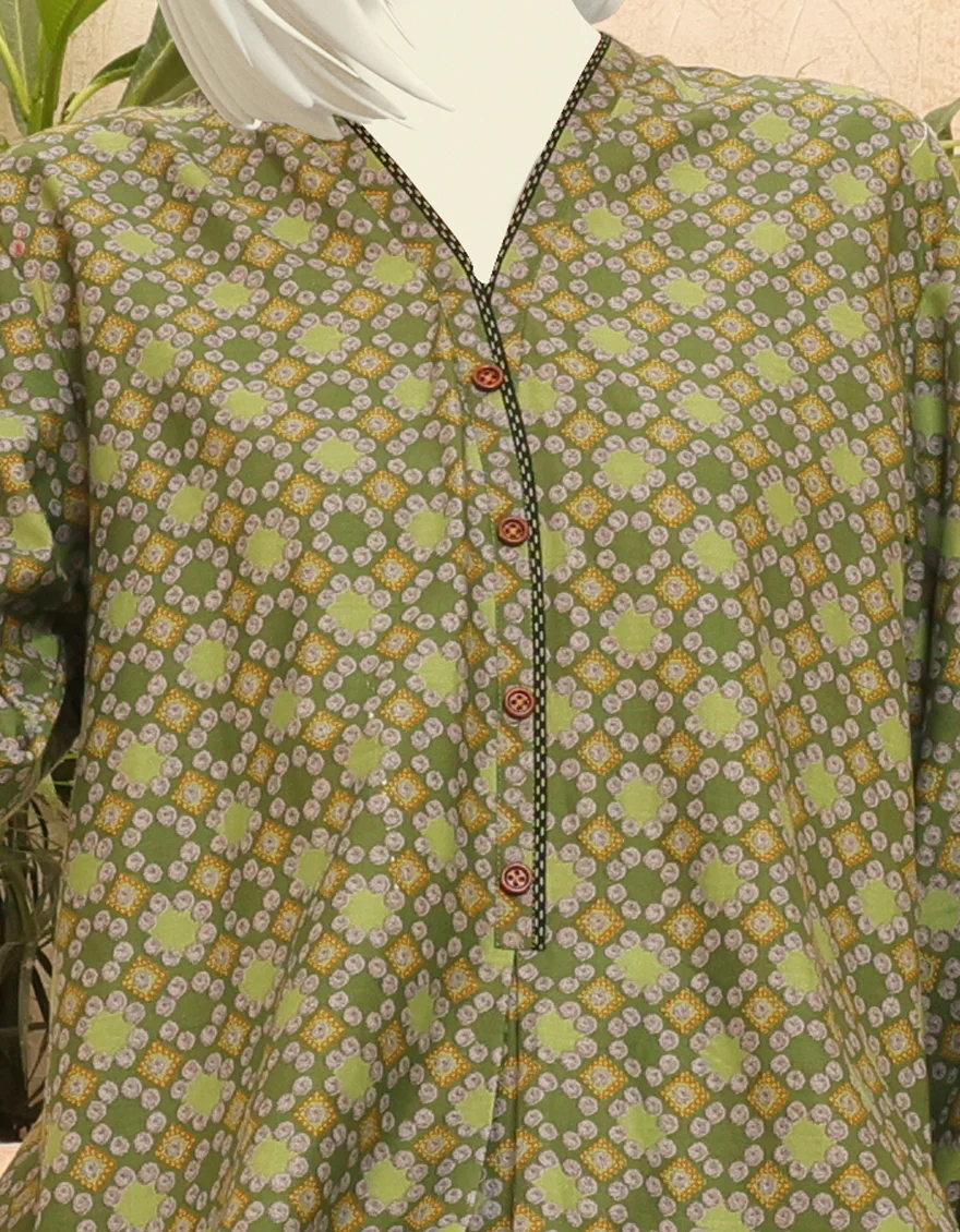 GREEN CAMBRIC KURTI | JJLK-S-JPWS-US-22-3005 FB/MICHELLE - Image 3