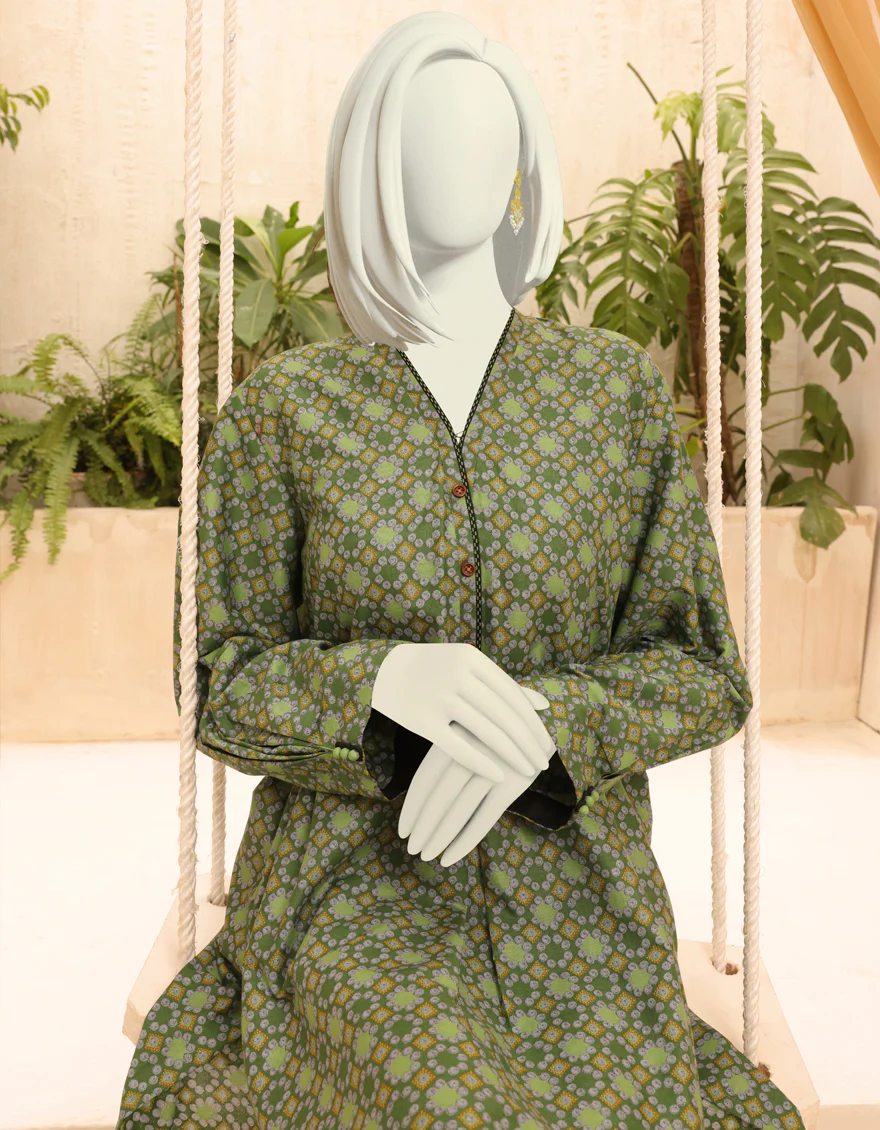 GREEN CAMBRIC KURTI | JJLK-S-JPWS-US-22-3005 FB/MICHELLE - Image 4