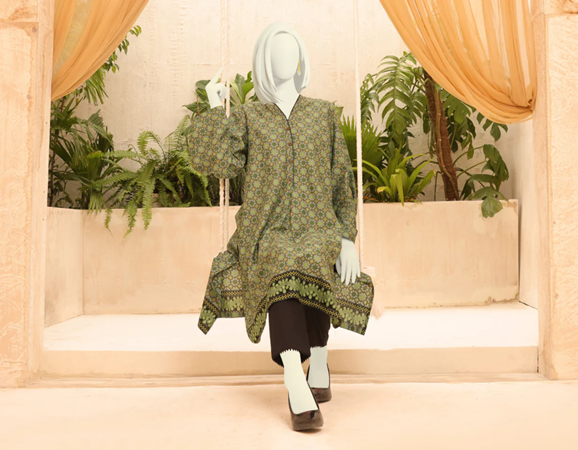 GREEN CAMBRIC KURTI | JJLK-S-JPWS-US-22-3005 FB/MICHELLE - Image 5