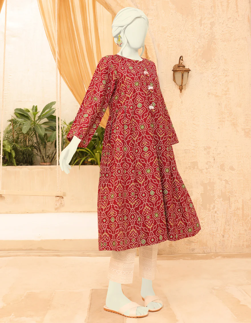 MAROON CAMBRIC KURTI | JJLK-S-JPWS-US-22-3008 FB/PIERRETTE - Image 4