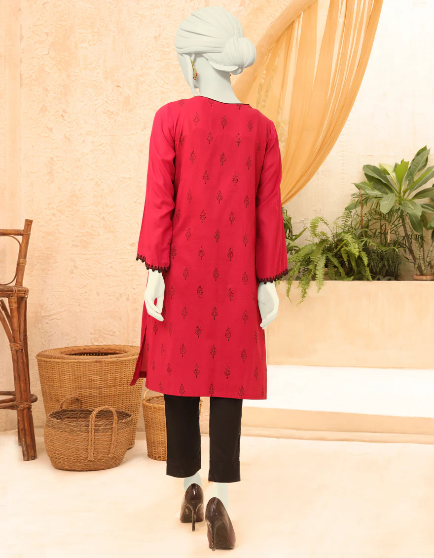 MAROON LAWN KURTI | JJLK-S-JPWS-US-22-3011 FB/CHILI - Image 2